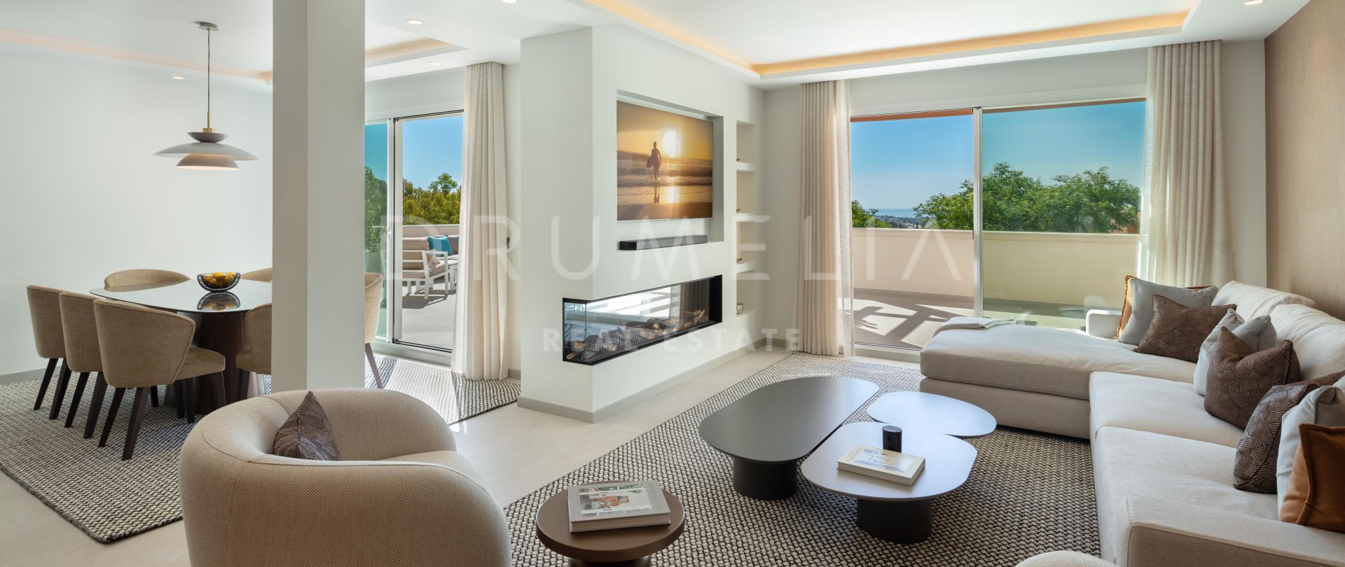 Luxurious Duplex Corner Apartment for sale in Los Belvederes Nueva Andalucia Marbella
