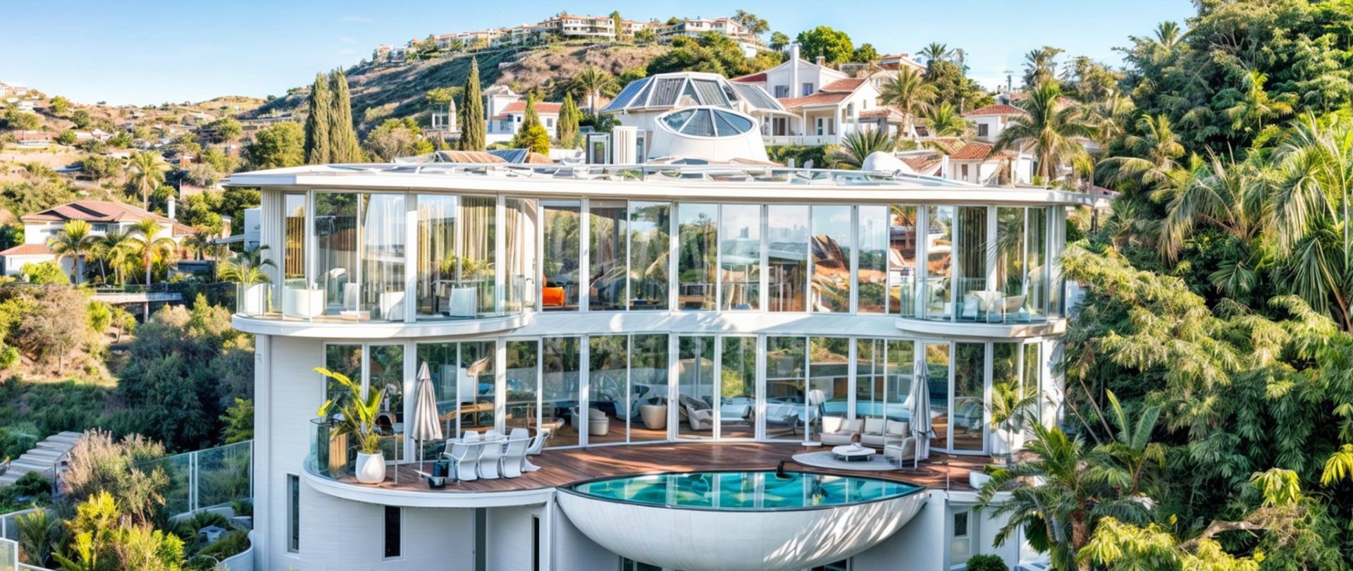 Unieke villa met een uniek architectonisch ontwerp en uitzicht op zee in El Paraiso