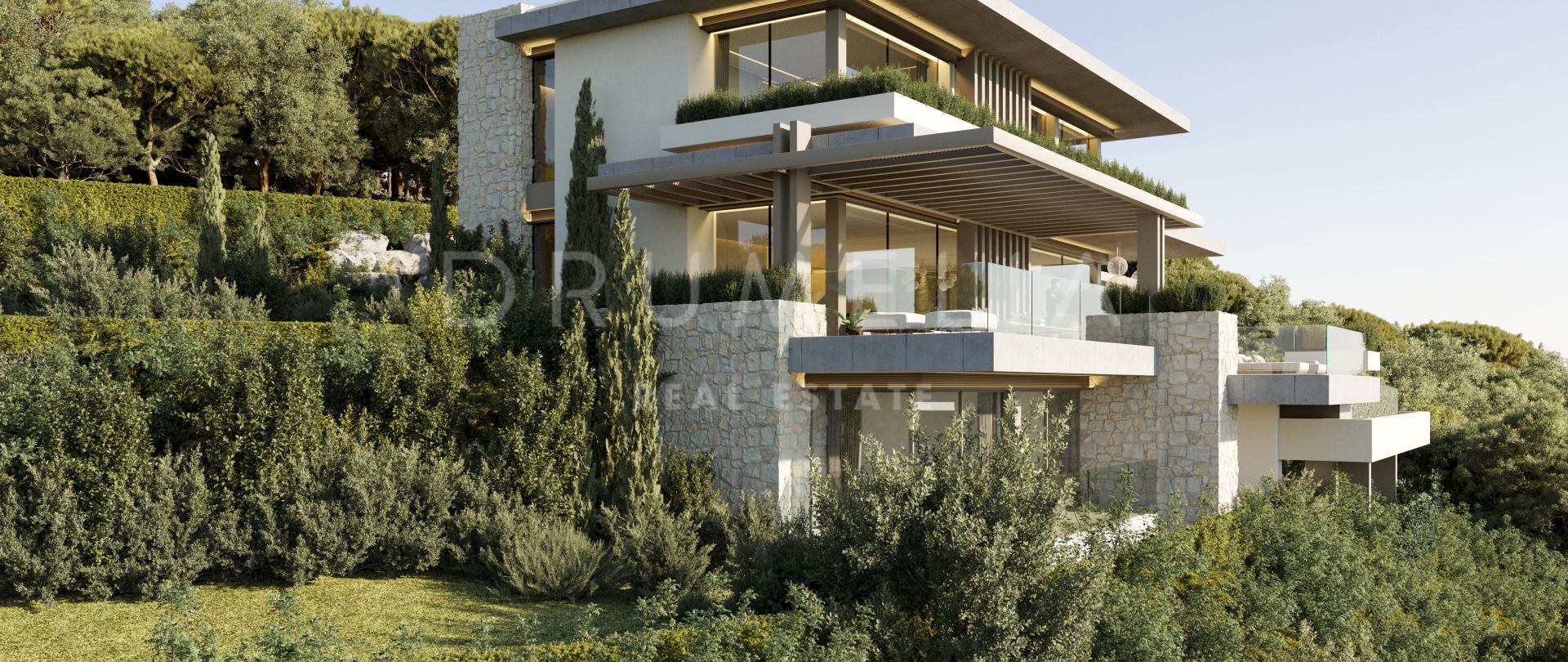 Grundstück mit Baugenehmigung zum Bau einer Villa mit Panoramablick auf das Meer im Sierra Blanca Country Club- Istan