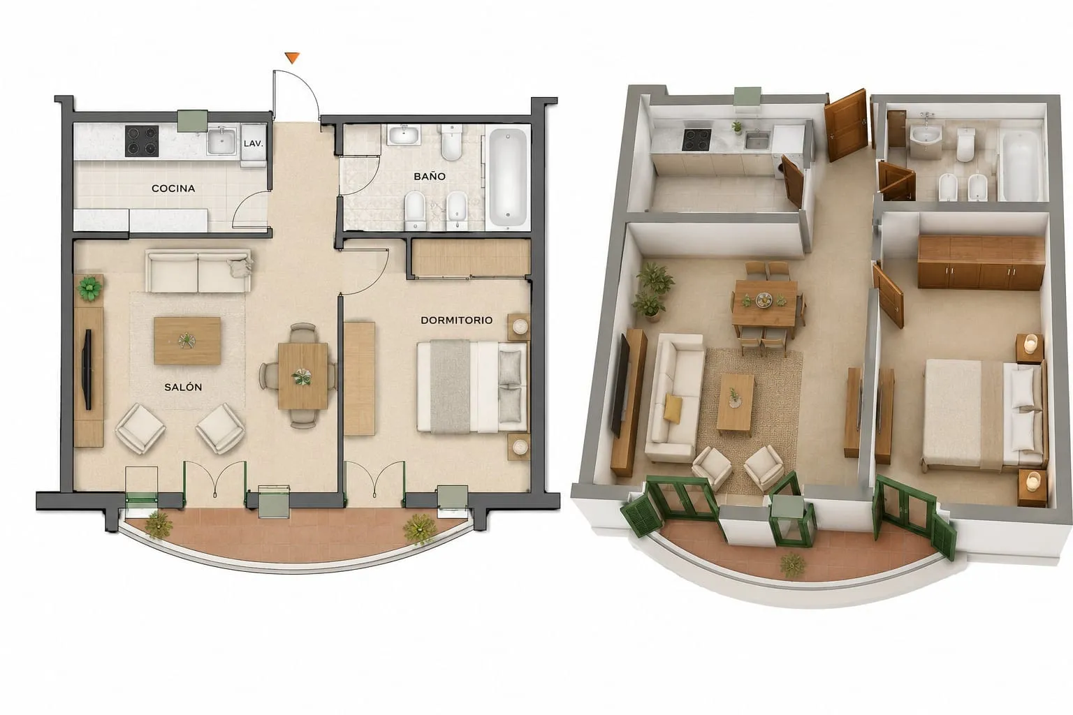 Buy Malaga apartment with 1 bedroom