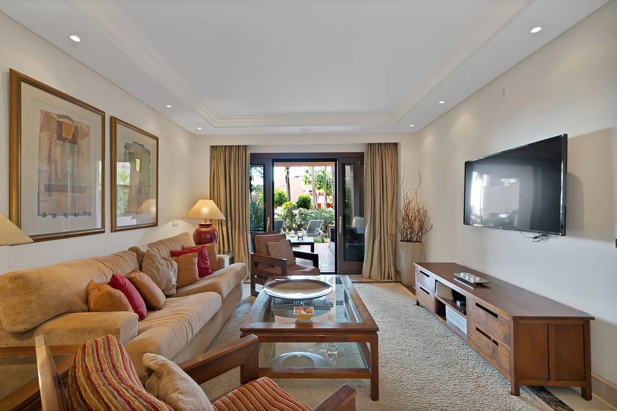 Ground floor apartment for sale in New Golden Mile with 2 bedrooms