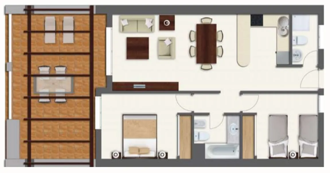 Valle Romano, apartamento de 2 dormitorios en venta