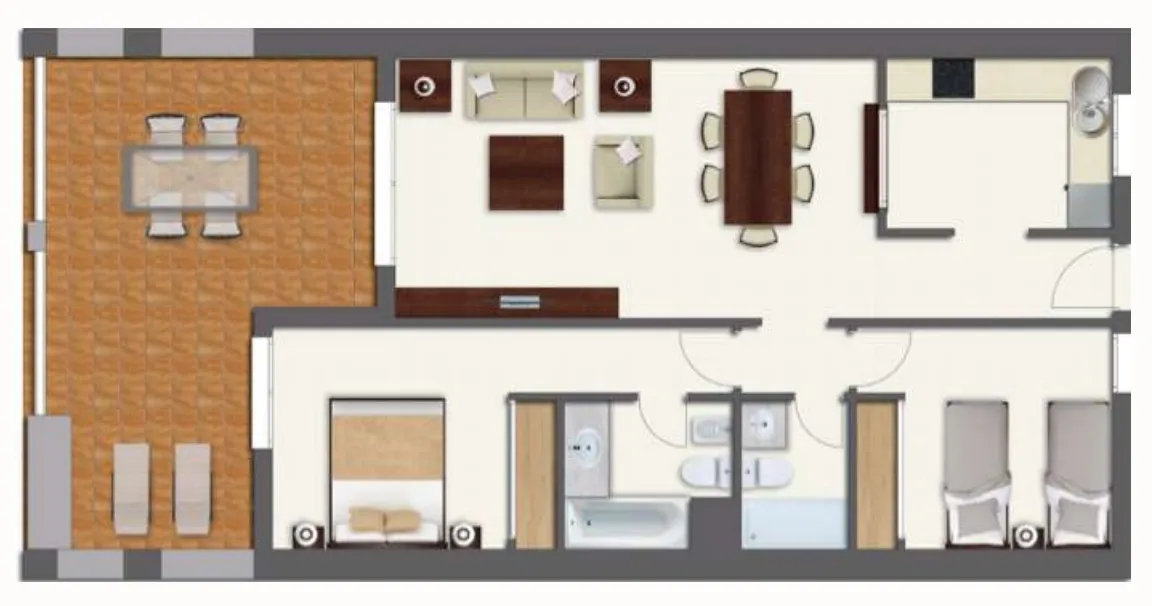 Valle Romano, apartamento de 2 dormitorios en venta