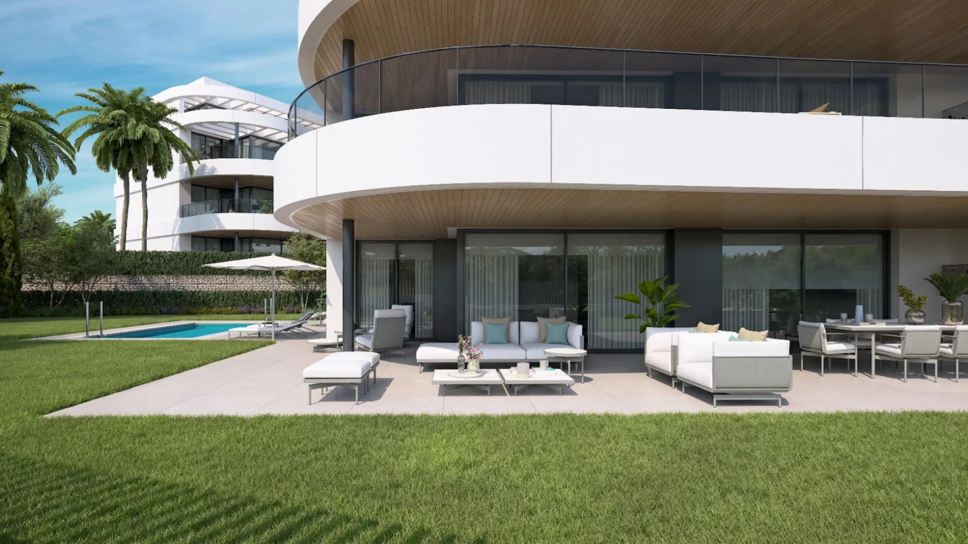 Ground floor apartment for sale in New Golden Mile with 3 bedrooms