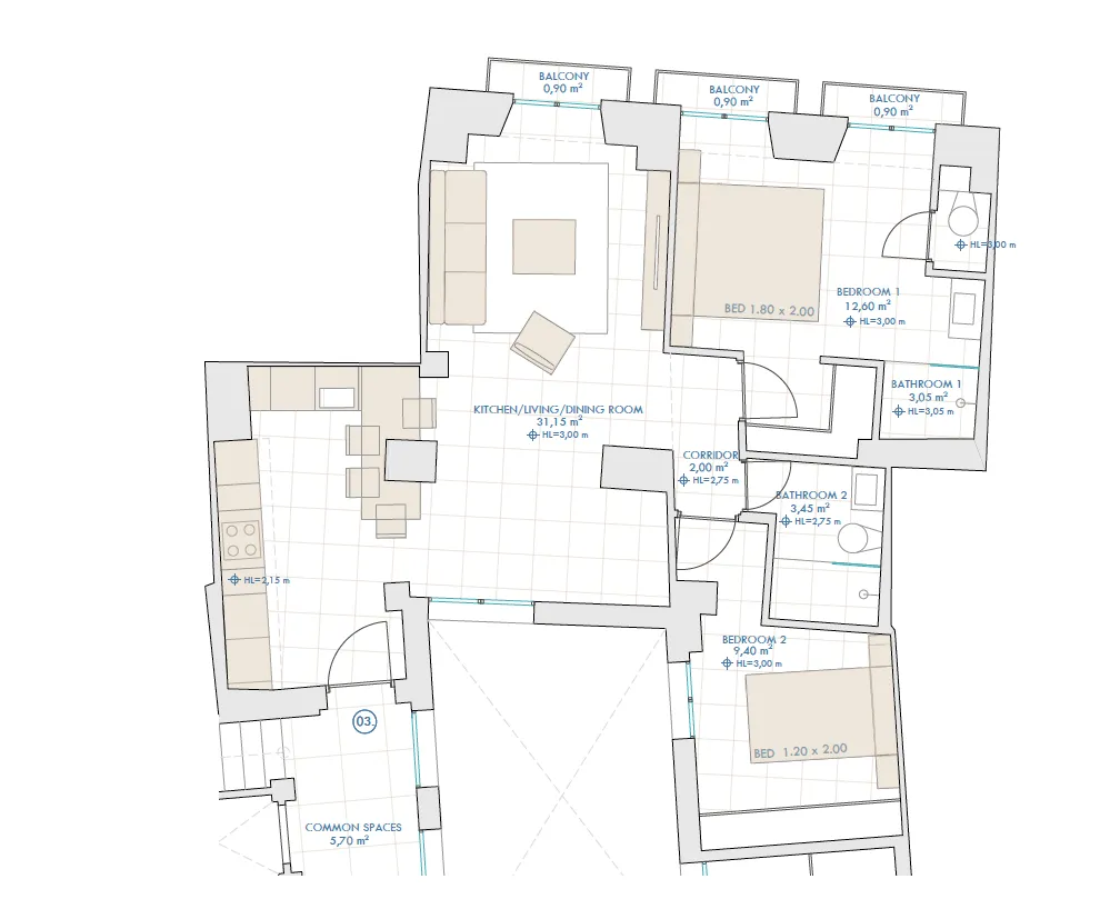 For sale apartment in Centro Histórico