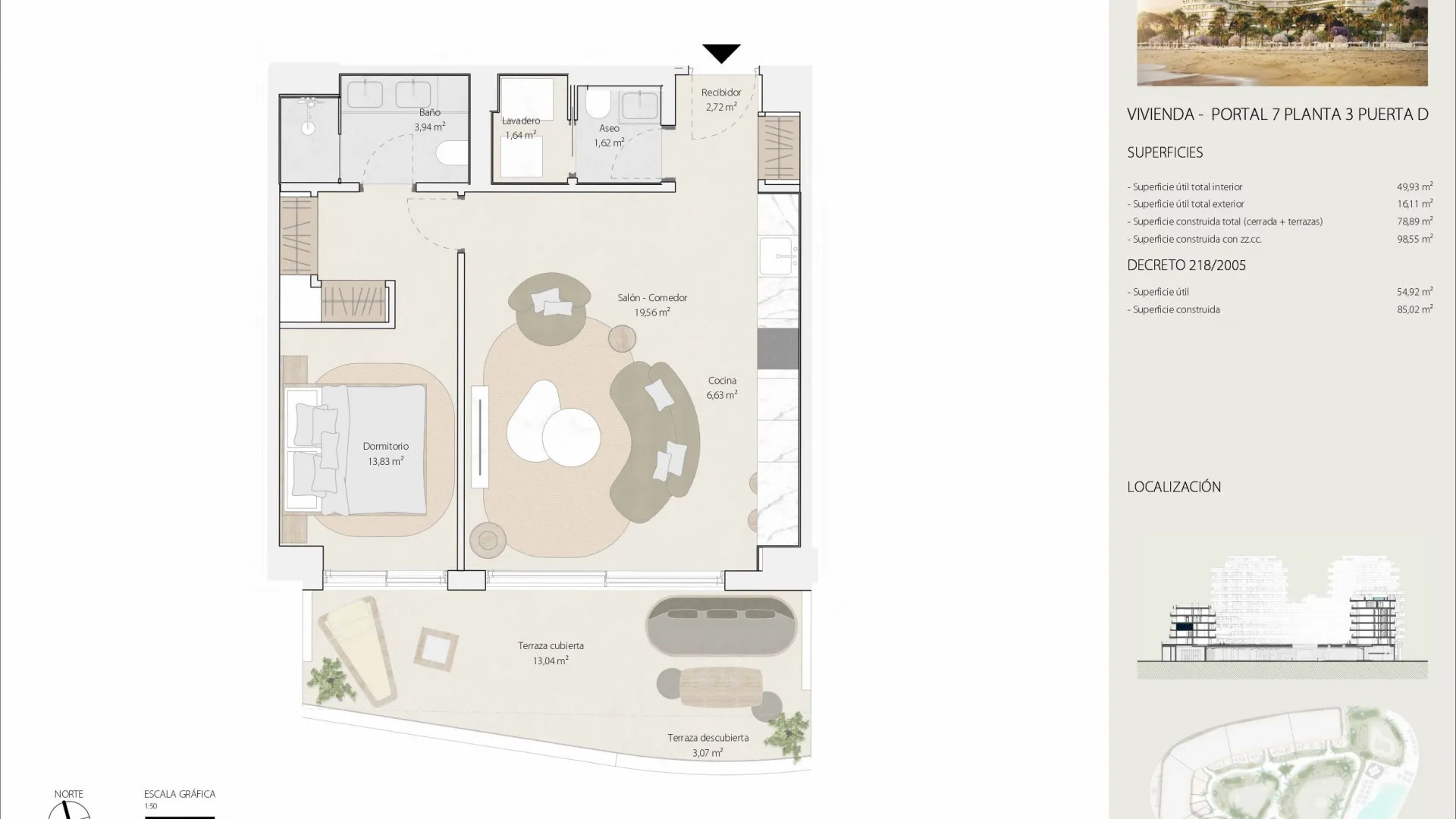 Comprar apartamento en Malaga de 1 dormitorio