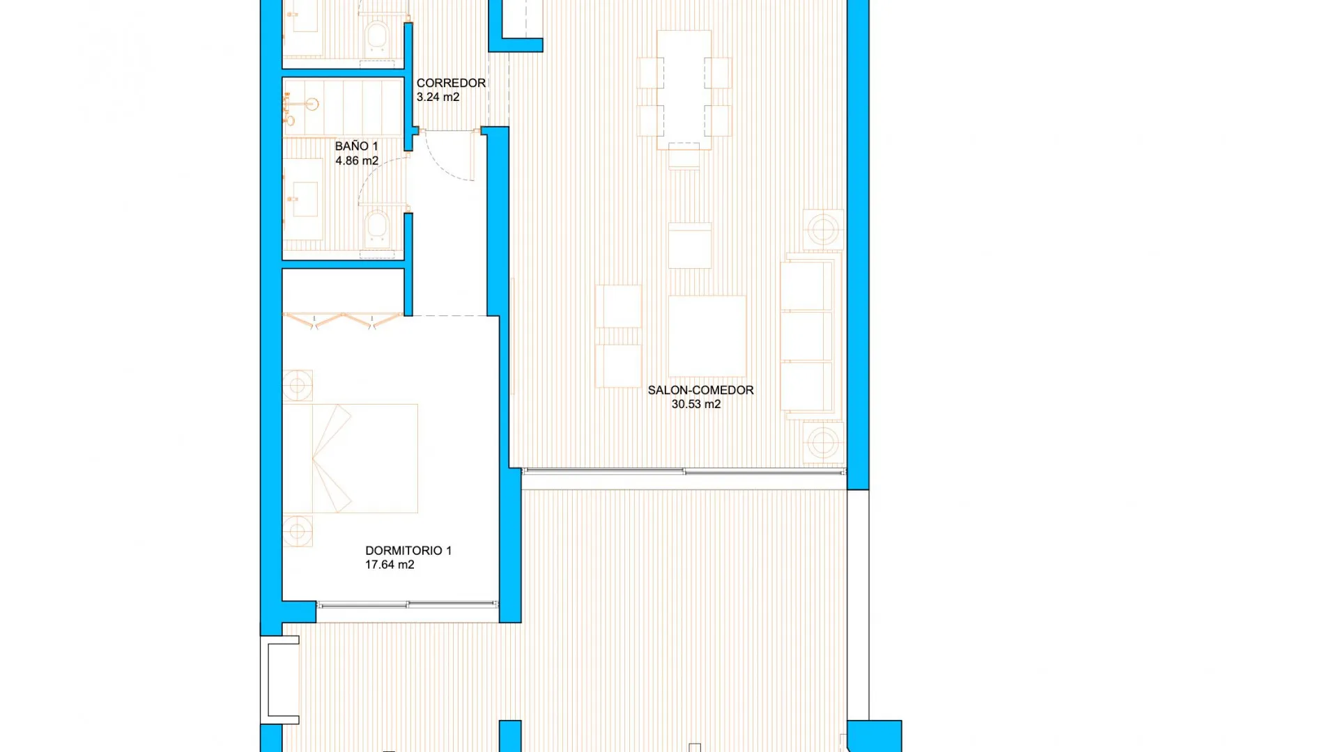 Apartamento planta baja de 2 dormitorios en venta en Alcazaba Lagoon