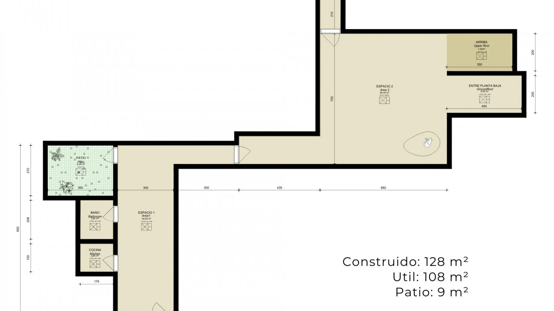 Office for sale in Malaga with 1 bedroom