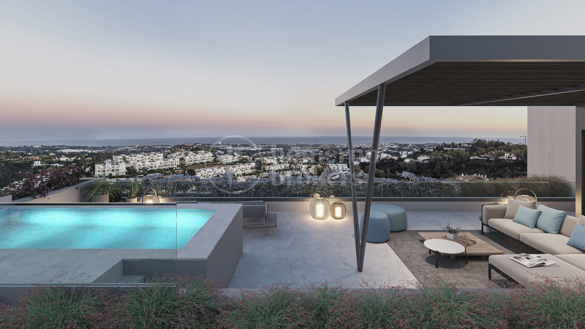 Luxurious penthouse with panoramic views
