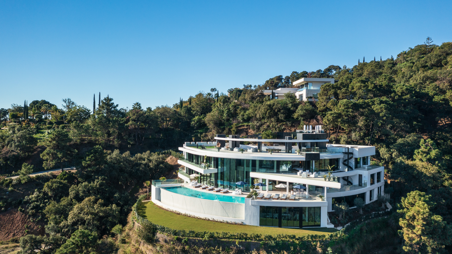 Lavish curved mansion in Europe's most exclusive residential estate, La Zagaleta