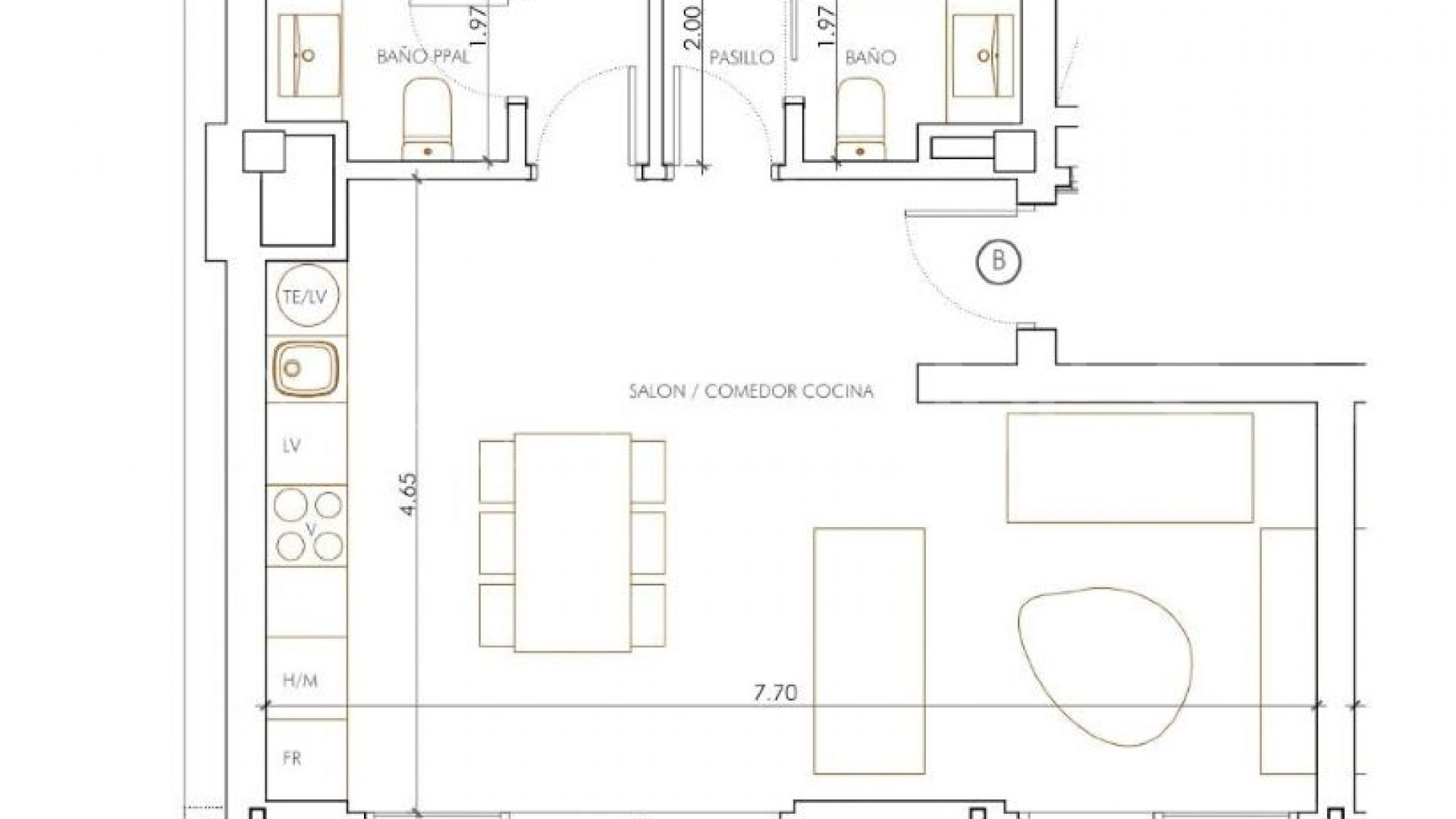 For sale Cancelada 2 bedrooms penthouse