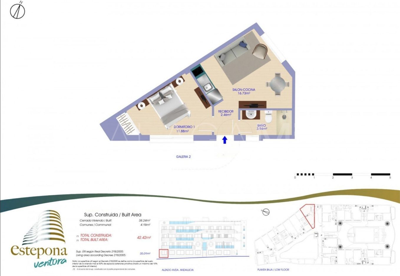 For sale Estepona Old Town 1 bedroom apartment