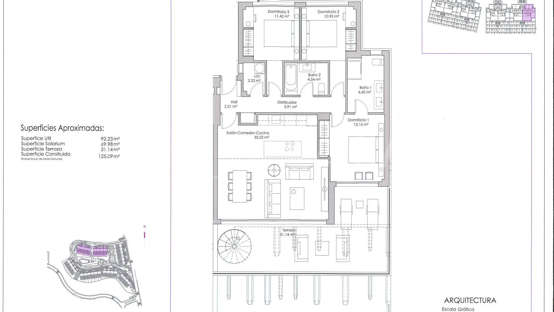 Estepona Este, Ático a la venta de 3 bedrooms