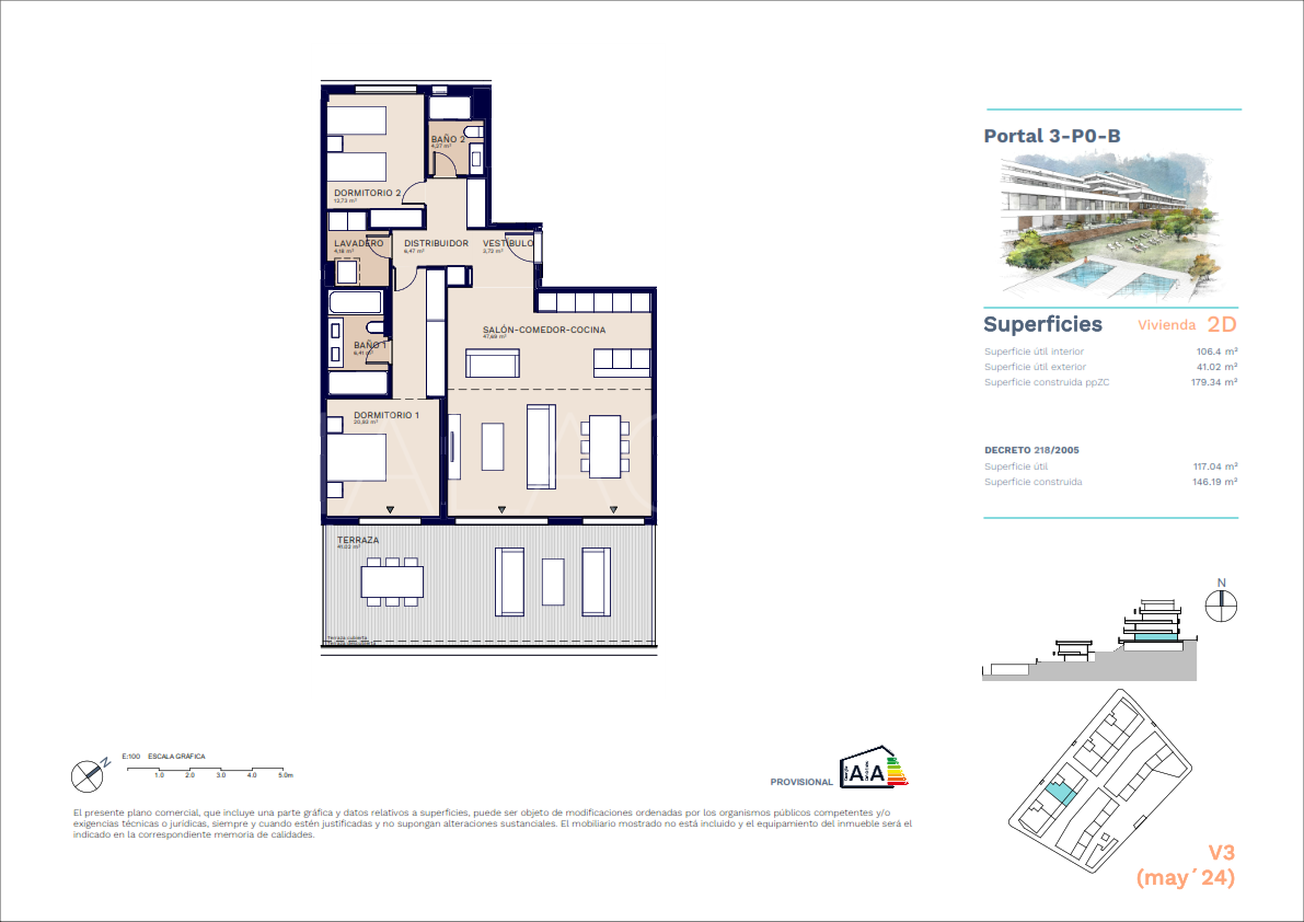 Estepona Oeste, apartamento planta baja with 2 bedrooms a la venta