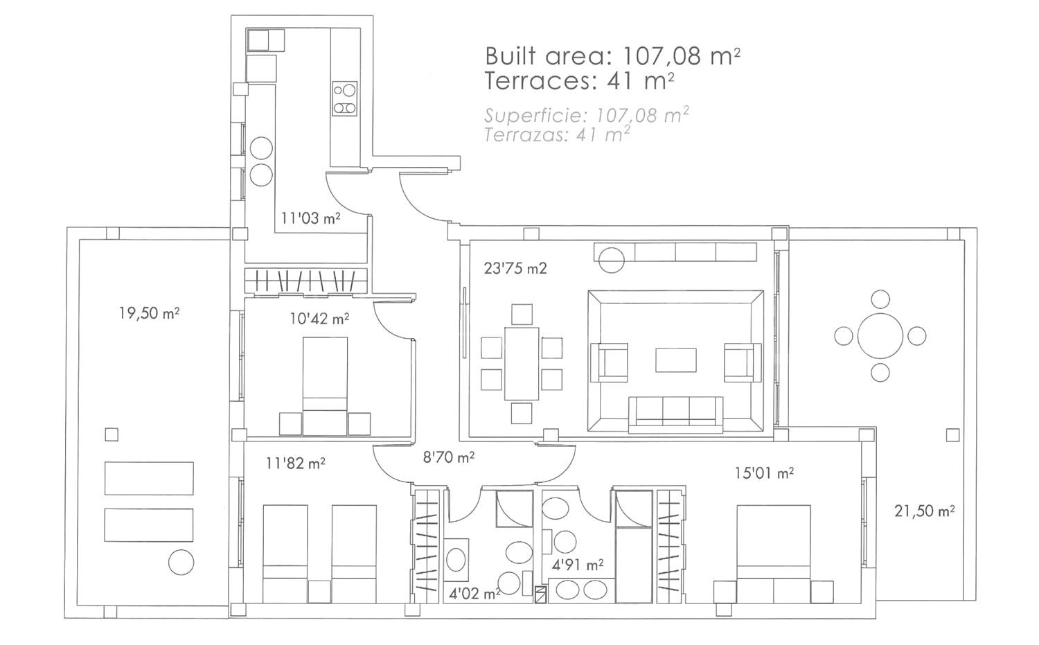 For sale 3 bedrooms apartment in Toscana Hills