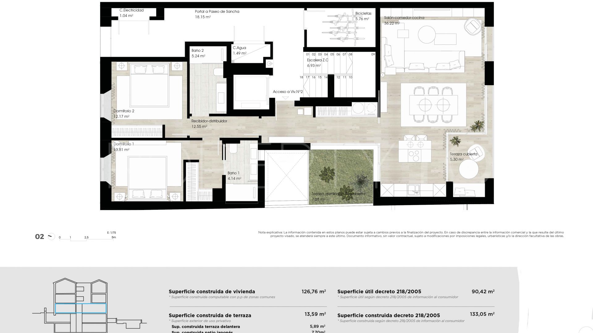 Apartamento de 2 dormitorios en venta en El Limonar