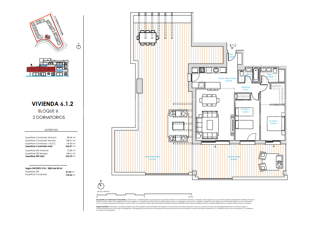 Apartamento planta baja en venta de 2 dormitorios en Casares Golf