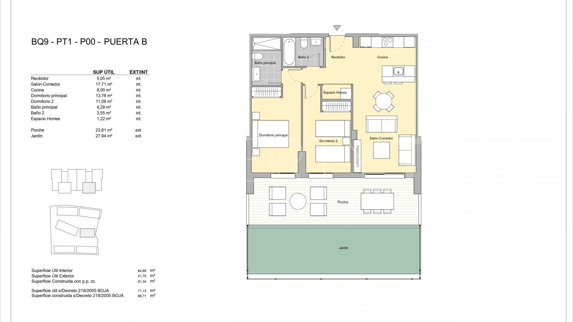 Estepona Golf, apartamento planta baja a la venta con 2 dormitorios