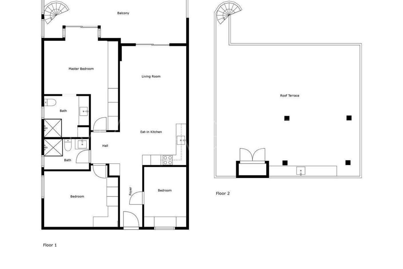 Zweistöckiges penthouse for sale in Aloha Gardens
