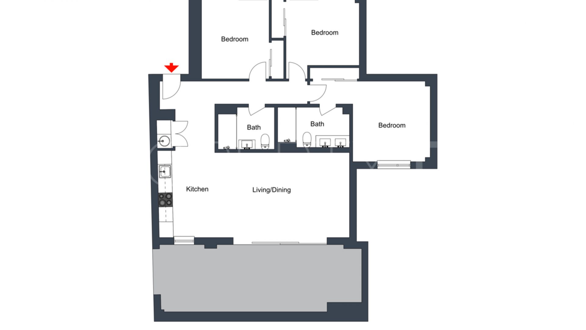 Comprar apartamento en La Quinta con 3 dormitorios