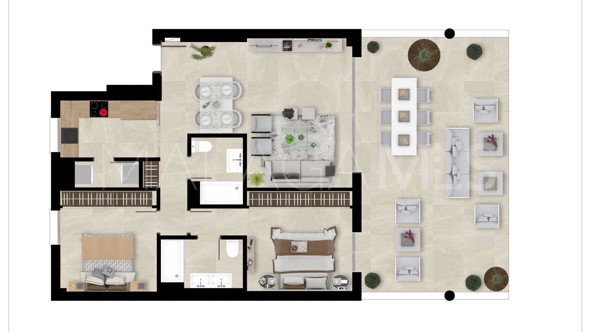 Apartamento a la venta in La Cala Golf Resort with 3 bedrooms