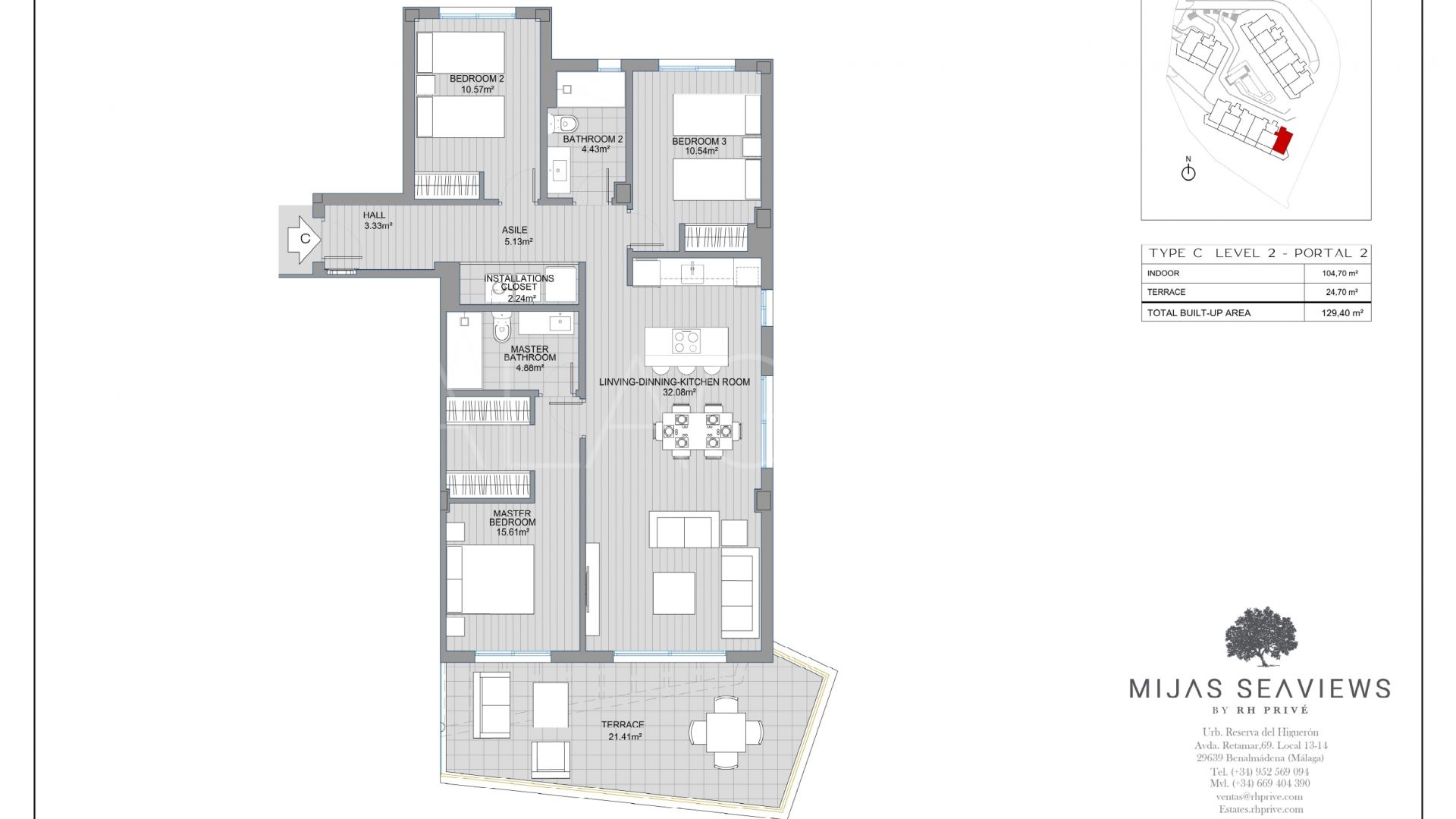 Mijas Pueblo, apartamento with 3 bedrooms for sale