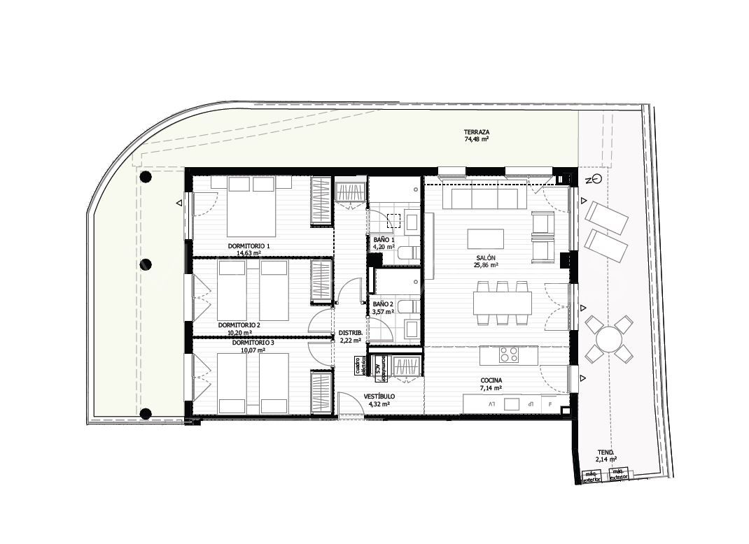 For sale El Chaparral 3 bedrooms apartment