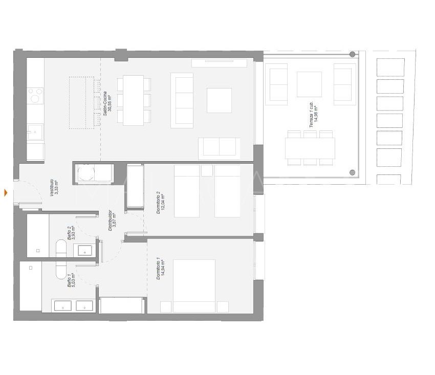 2 bedrooms apartment for sale in La Resina Golf