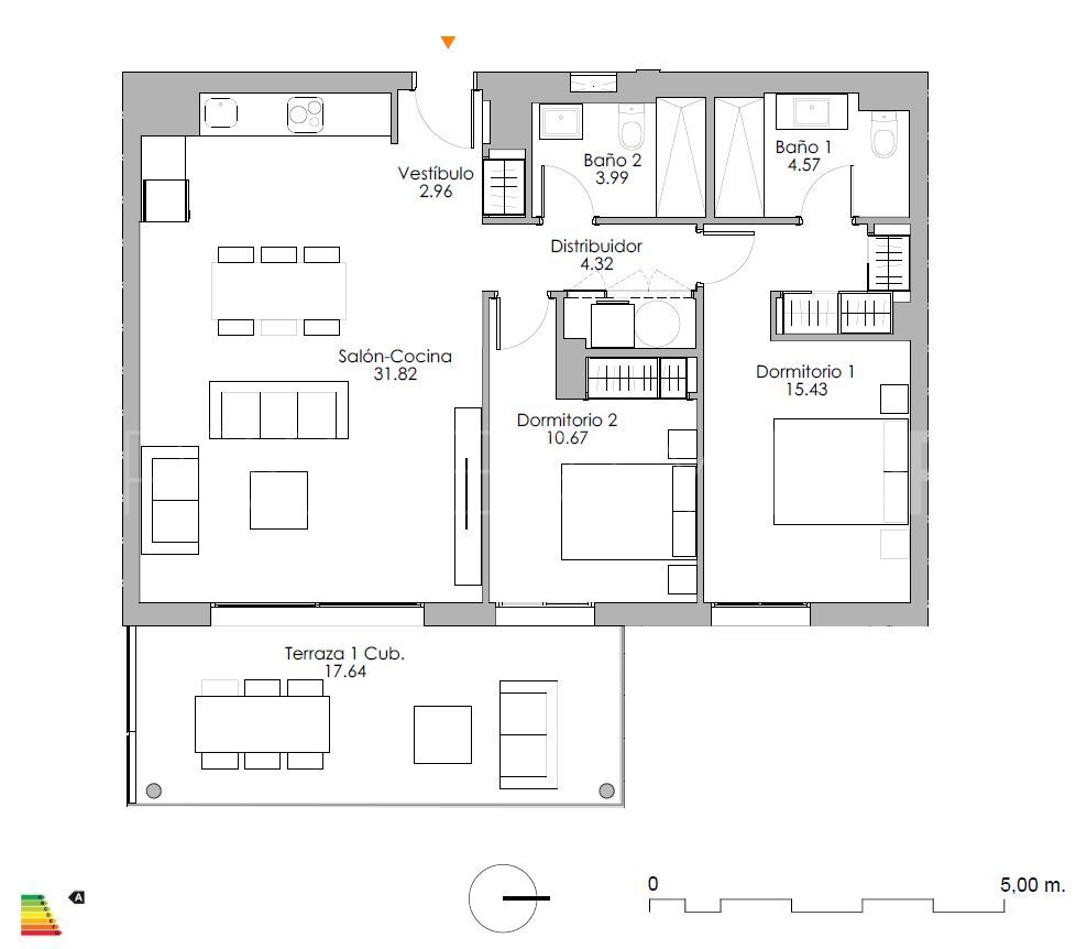 Apartamento en venta con 2 dormitorios en La Resina Golf