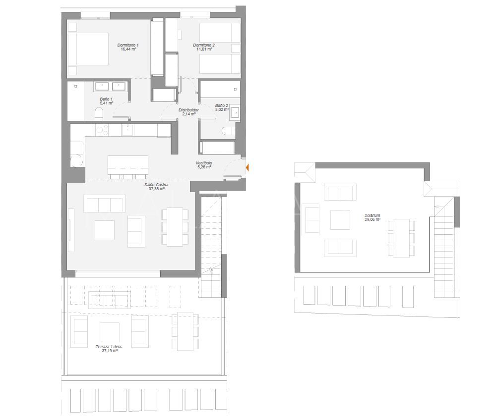 Appartement terrasse for sale in La Resina Golf