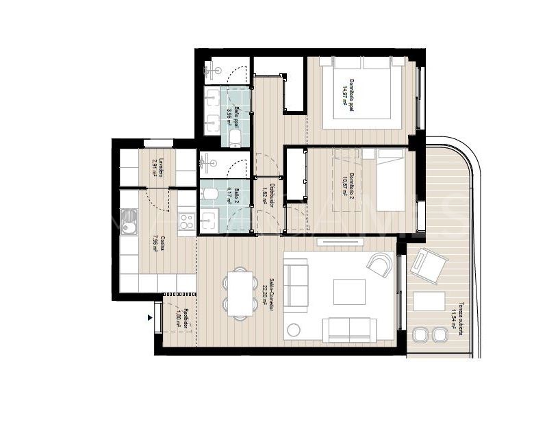 For sale 2 bedrooms apartment in San Pedro de Alcantara
