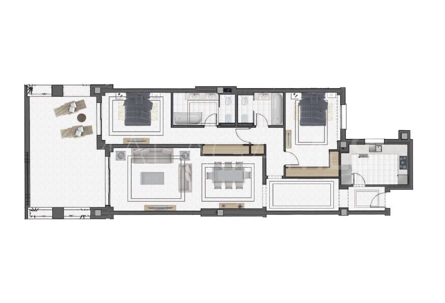 2 bedrooms apartment in Beach Side New Golden Mile for sale