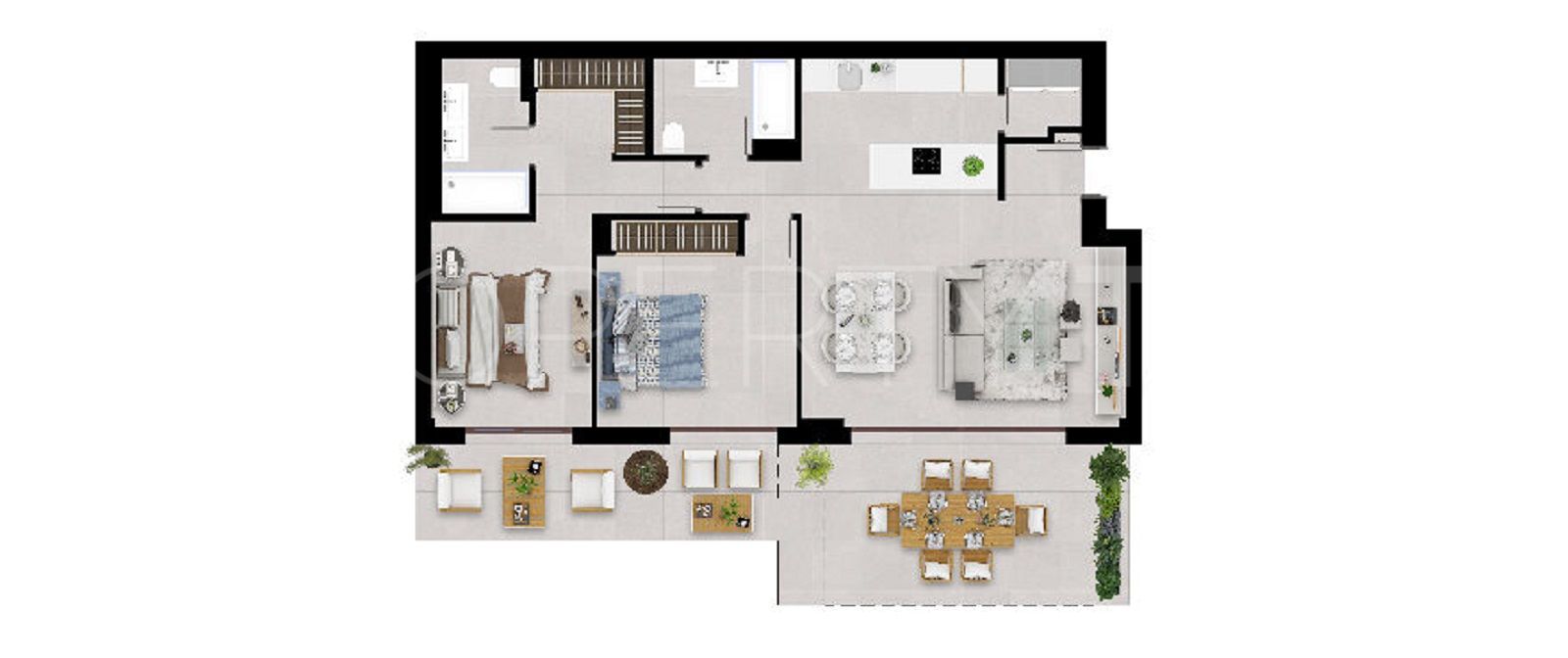 Apartamento en venta de 3 dormitorios en Carretera de Istan