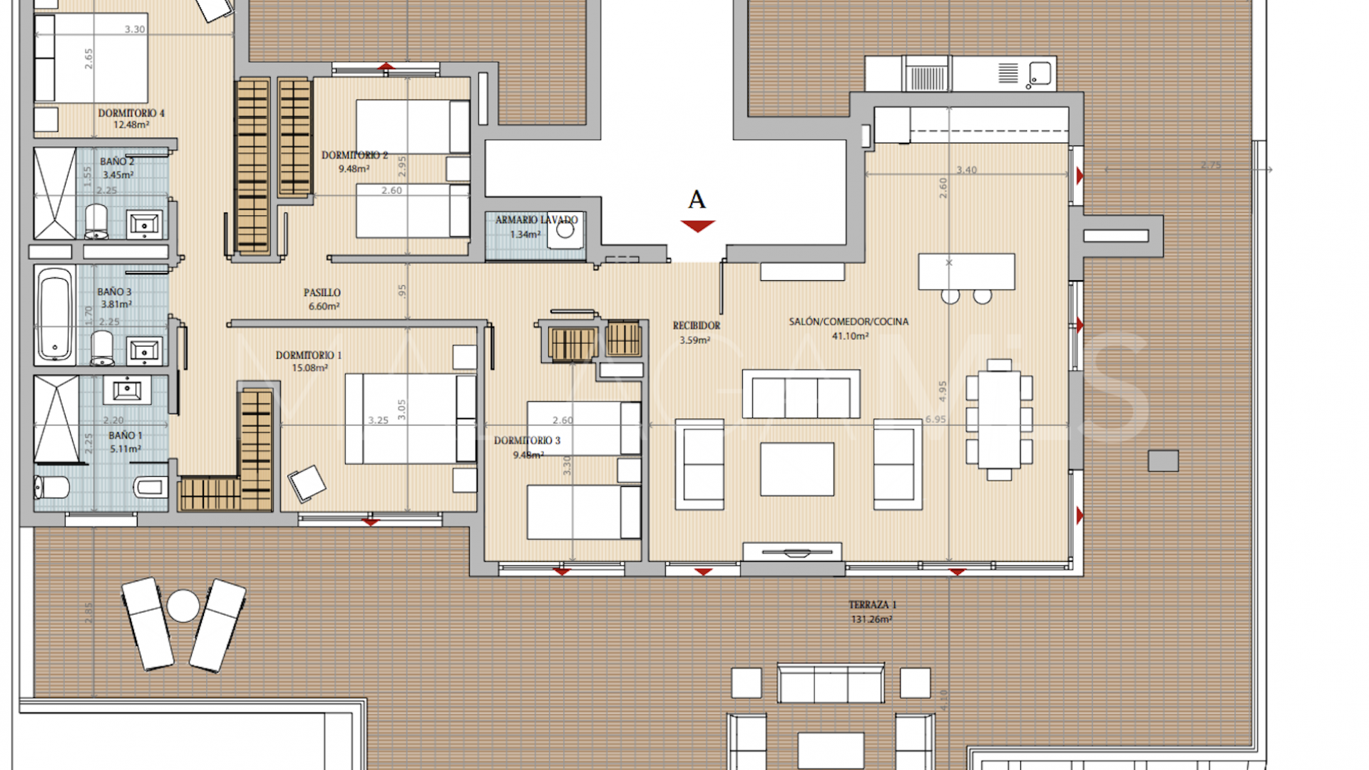 Appartement terrasse for sale in El Chaparral