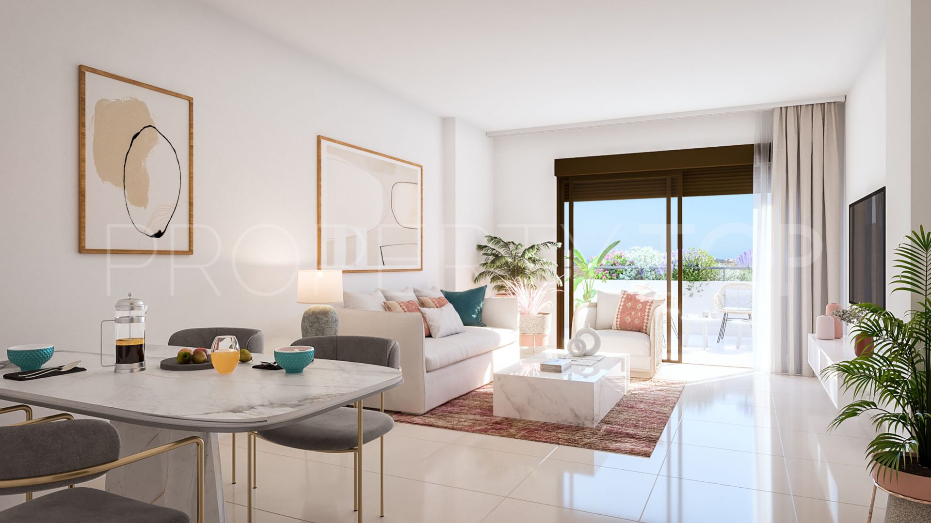 Apartamento planta baja de 2 dormitorios en venta en Estepona