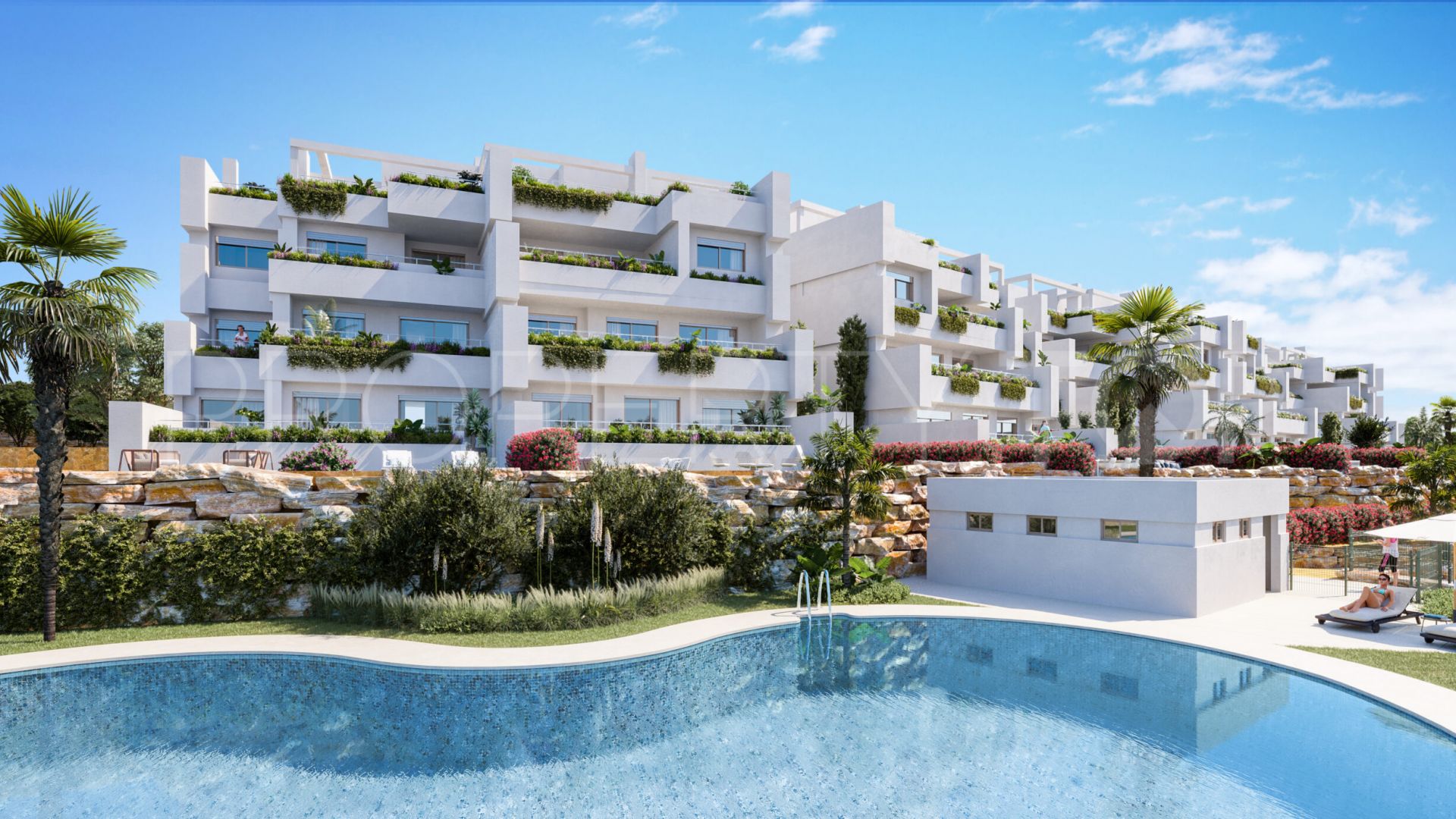 Apartamento planta baja de 2 dormitorios en venta en Estepona