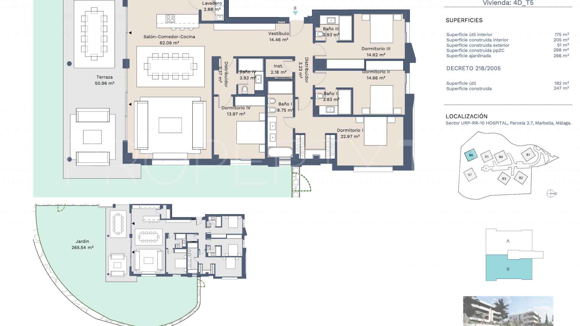 Apartamento planta baja con 4 dormitorios en venta en Marbella Este