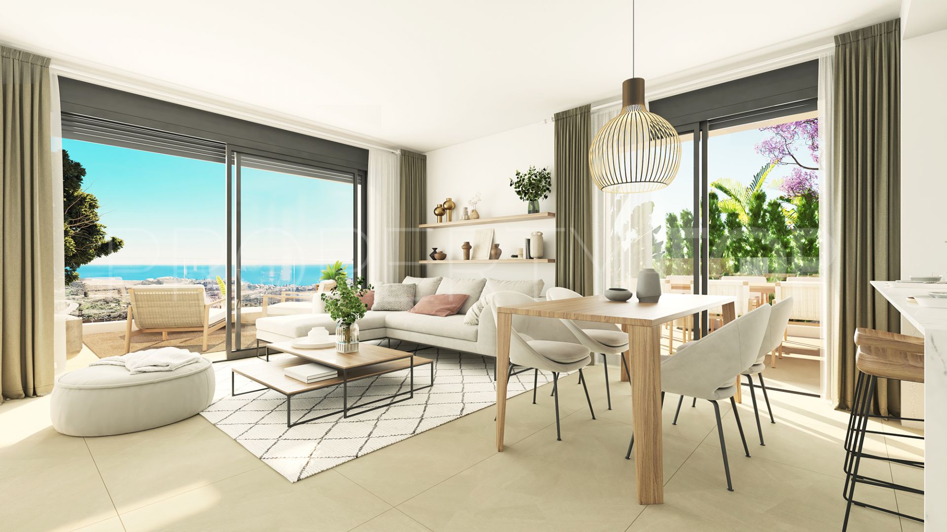 Cala de Mijas, apartamento planta baja en venta con 3 dormitorios