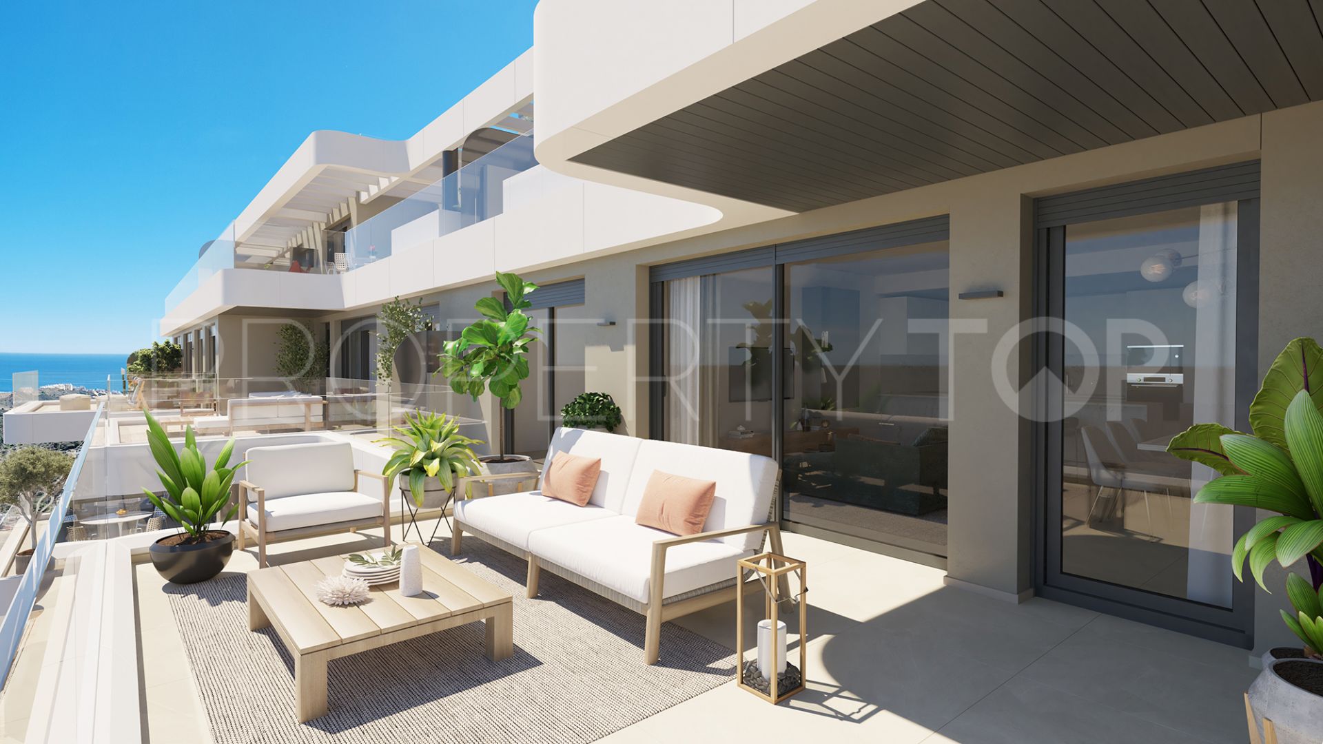 Cala de Mijas, apartamento planta baja en venta con 3 dormitorios