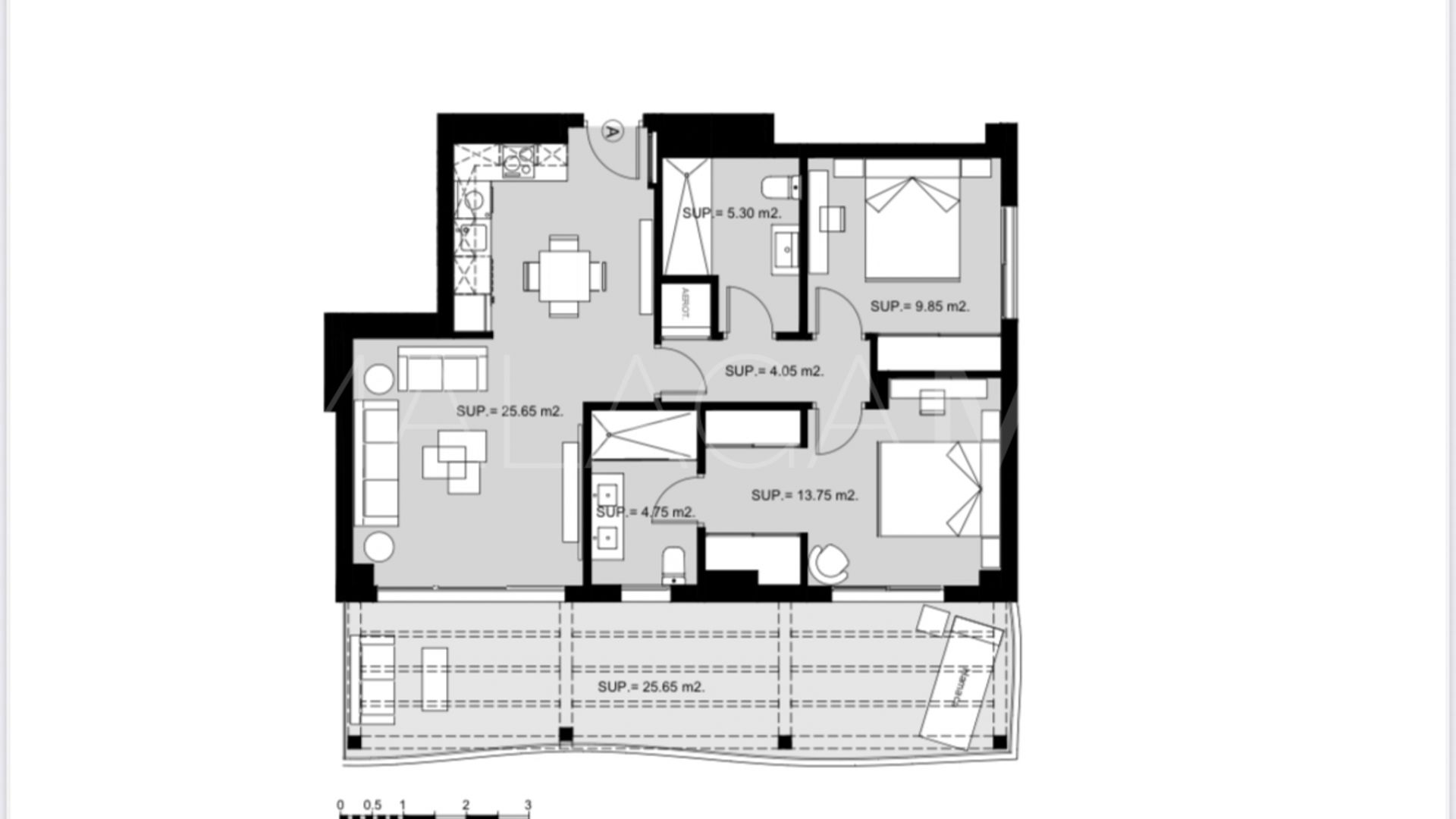 For sale El Chaparral 2 bedrooms apartment