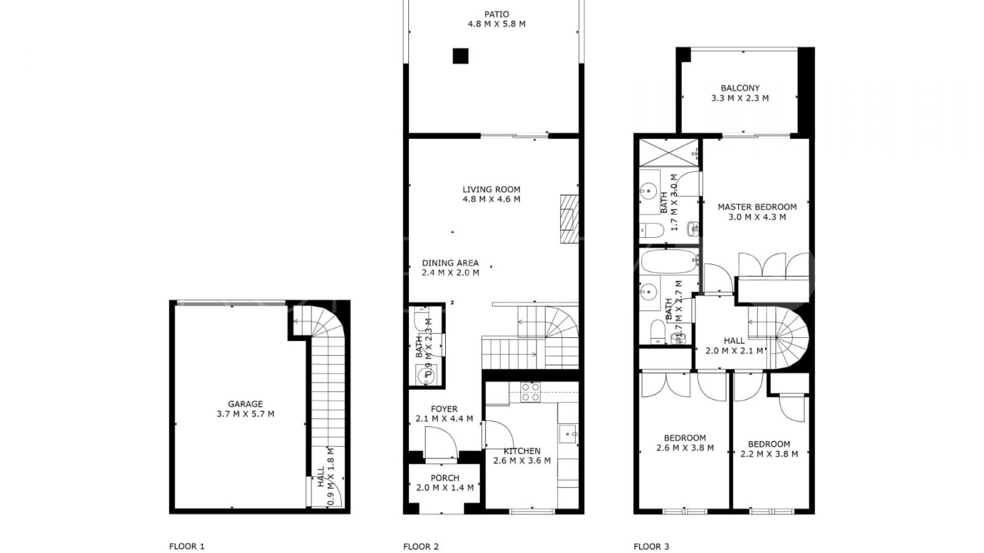 Adosado en venta en Marbella Golden Mile de 3 dormitorios