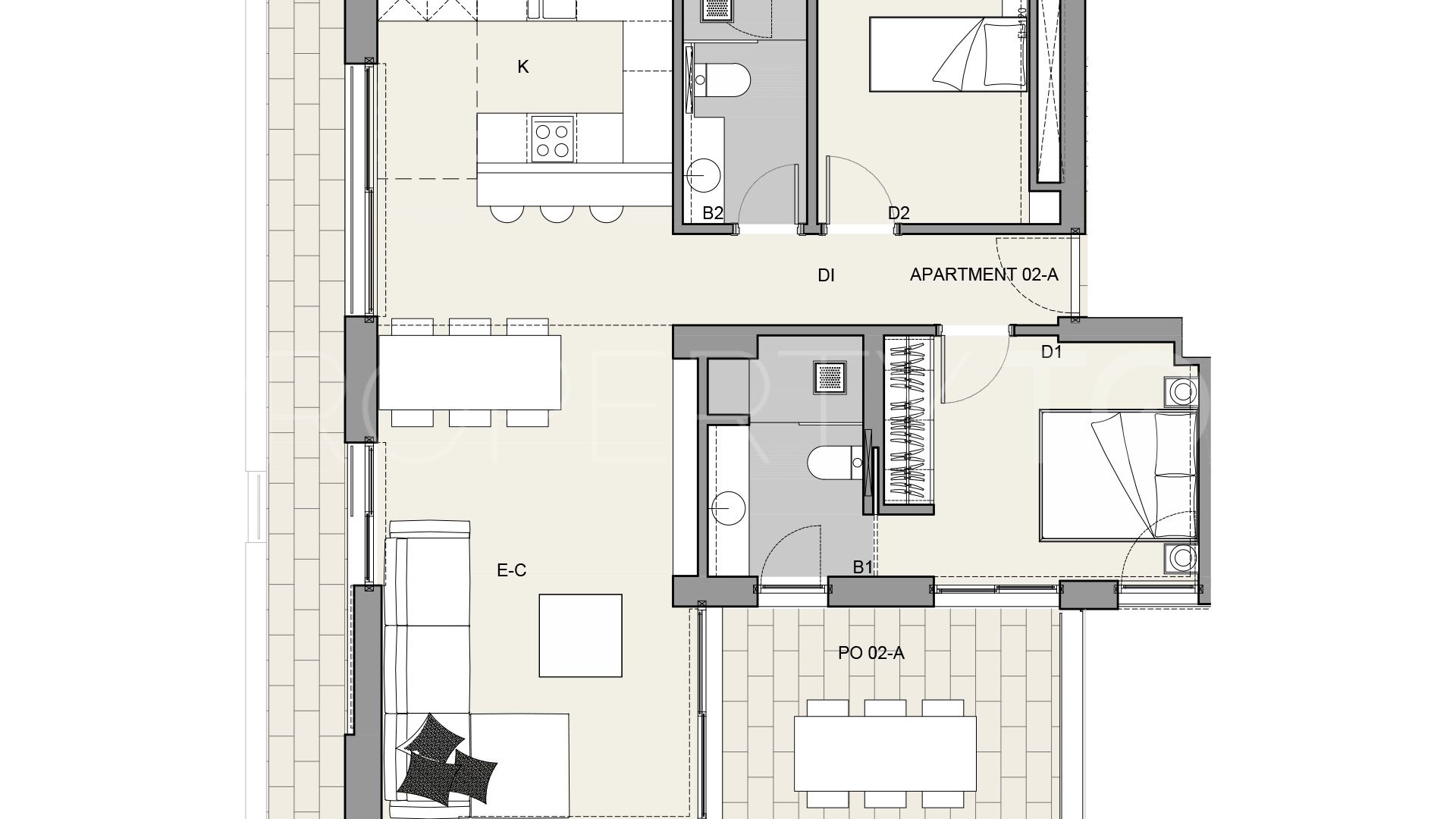 Apartamento en venta en Son Armadams con 2 dormitorios