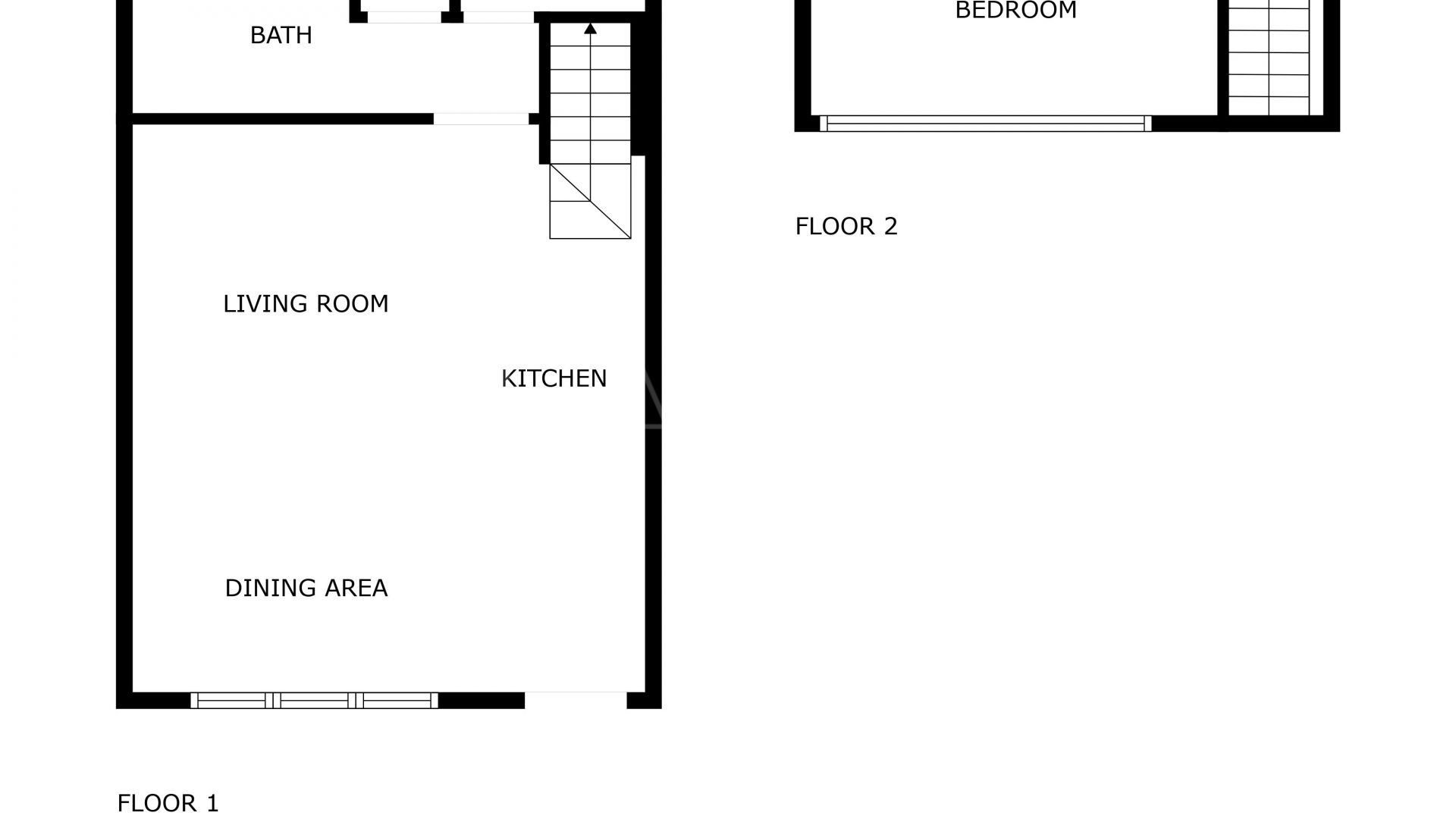 For sale Malaga 1 bedroom ground floor apartment