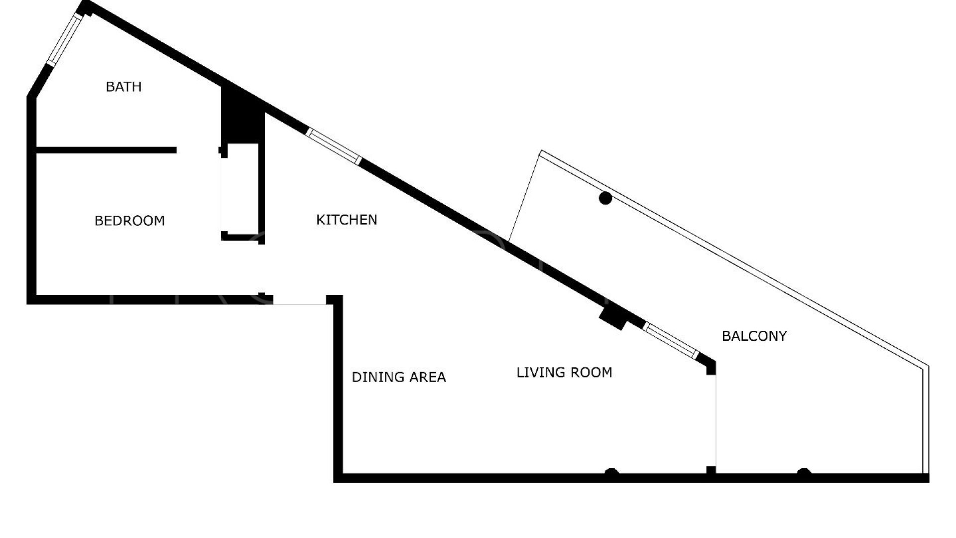 Apartamento en venta en Torreblanca de 1 dormitorio