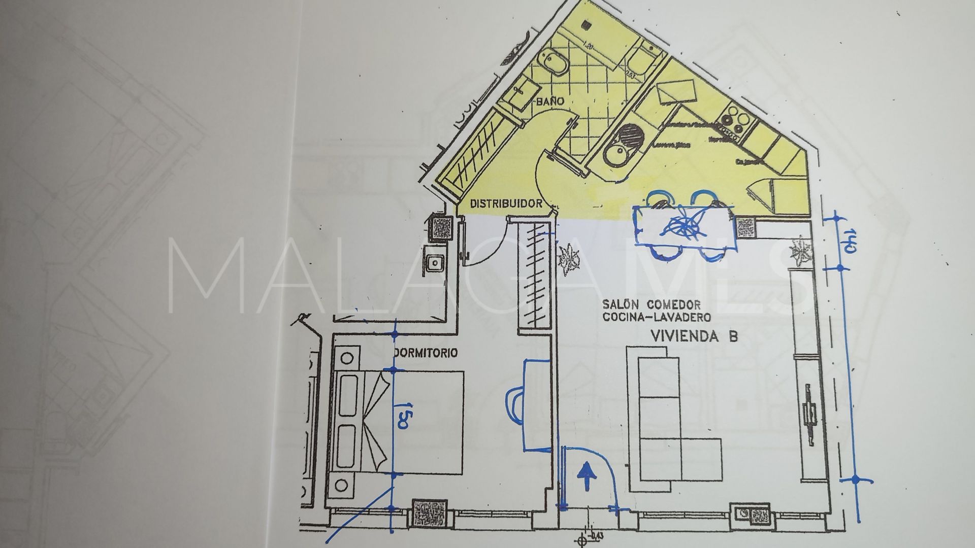 For sale Malaga ground floor apartment with 1 bedroom