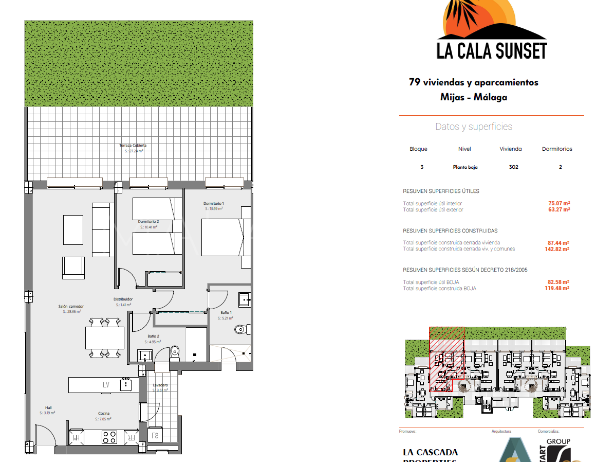 Apartamento planta baja for sale in Cala de Mijas de 2 bedrooms