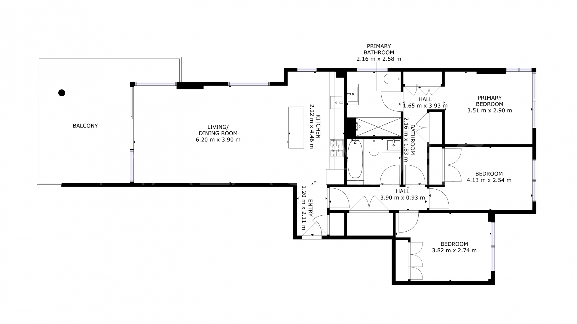 El Chaparral, apartamento for sale with 3 bedrooms