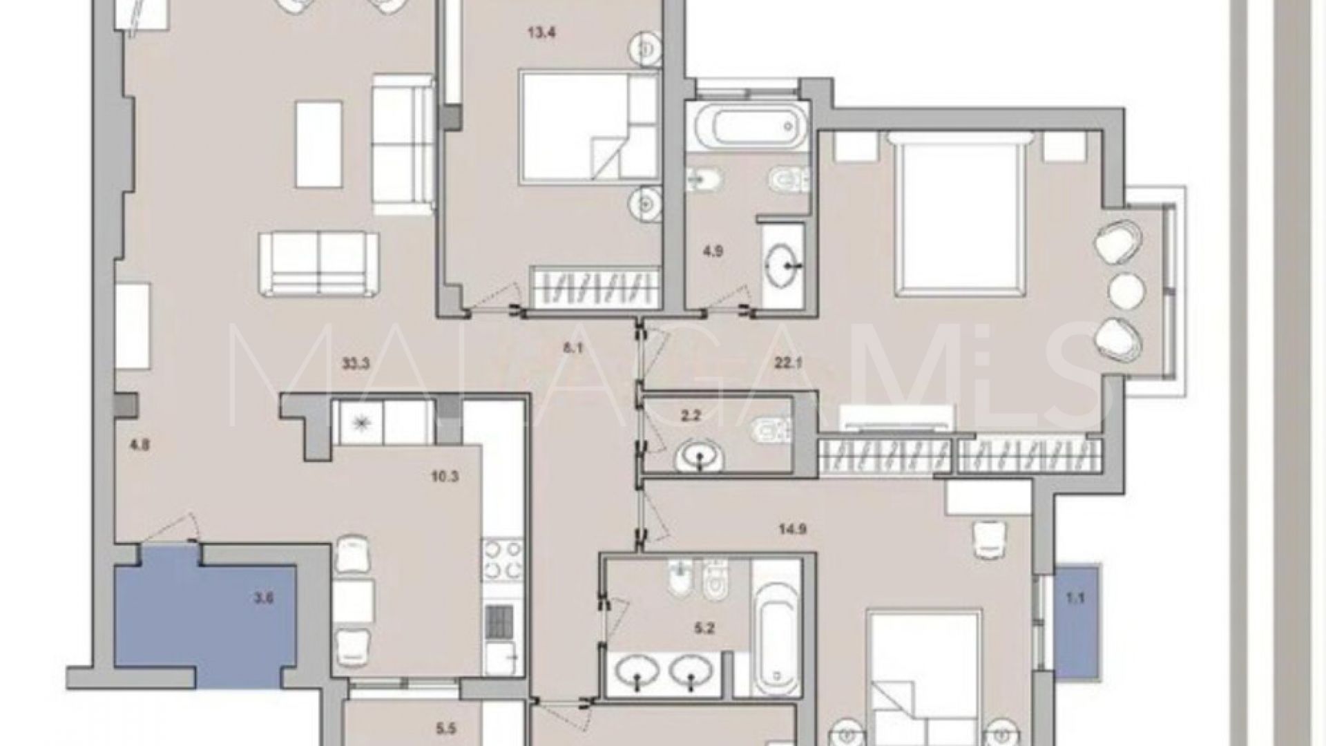 La Cartuja del Golf 3 bedrooms ground floor apartment for sale