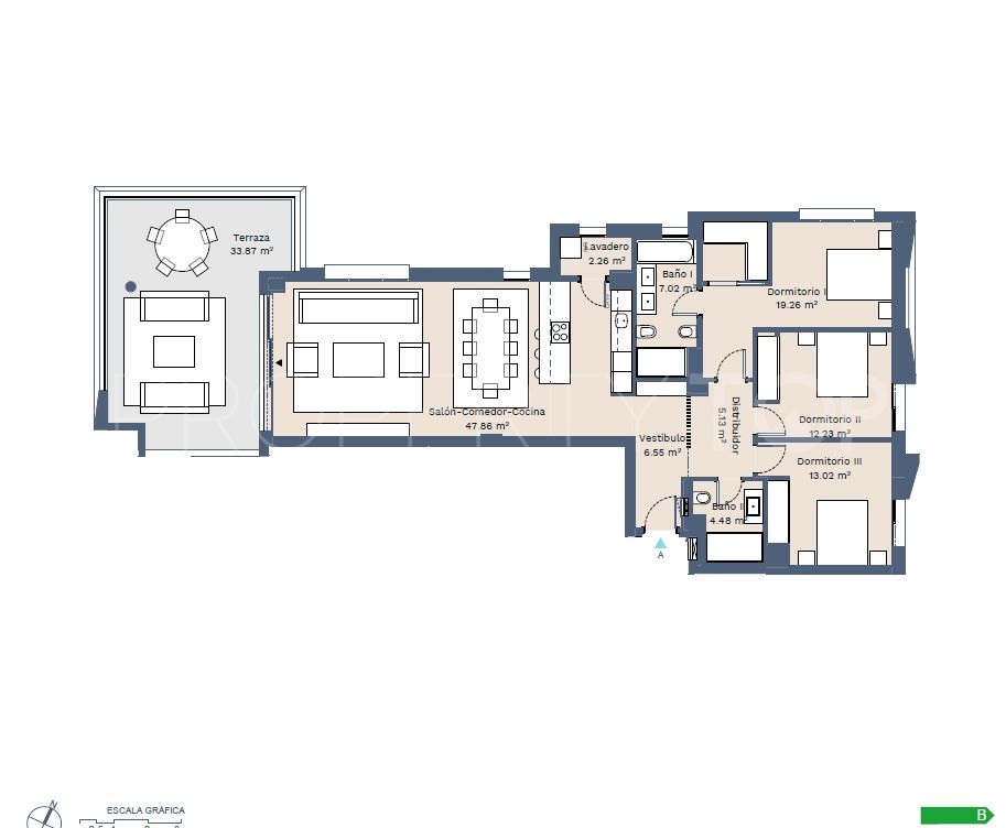 Apartamento en venta de 3 dormitorios en Los Monteros