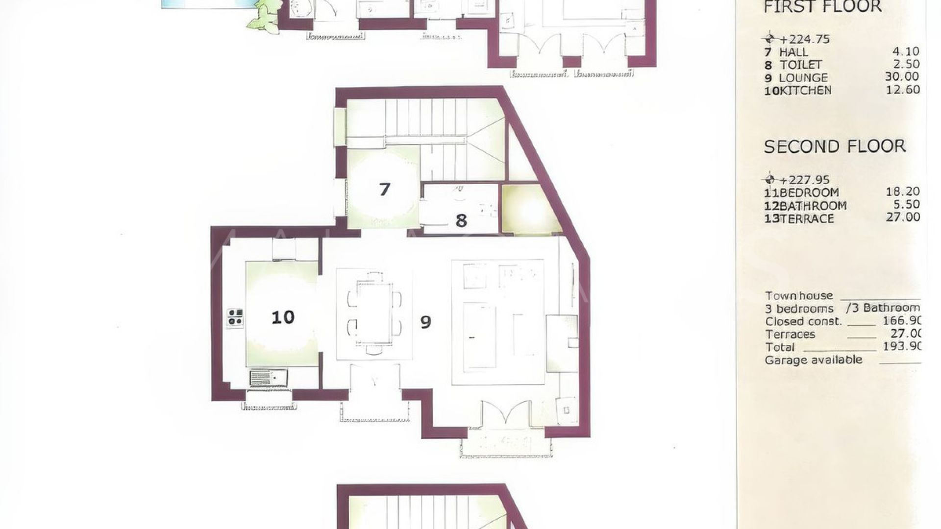 Town house for sale in La Heredia with 3 bedrooms